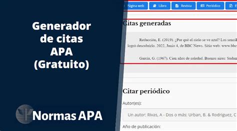 normas apa online|Generador de Citas APA Gratuito [Actualización 2025]